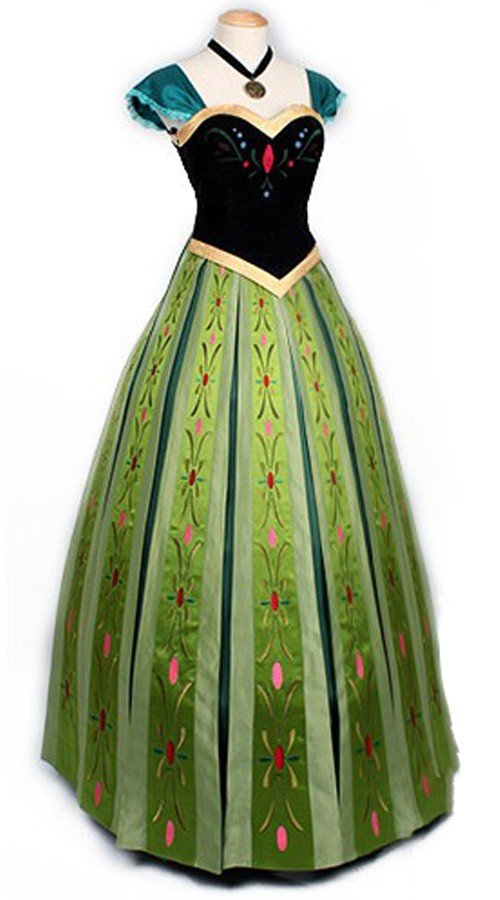Erwachsene Deluxe Frozen Kleider Prinzessin Anna Kostüm