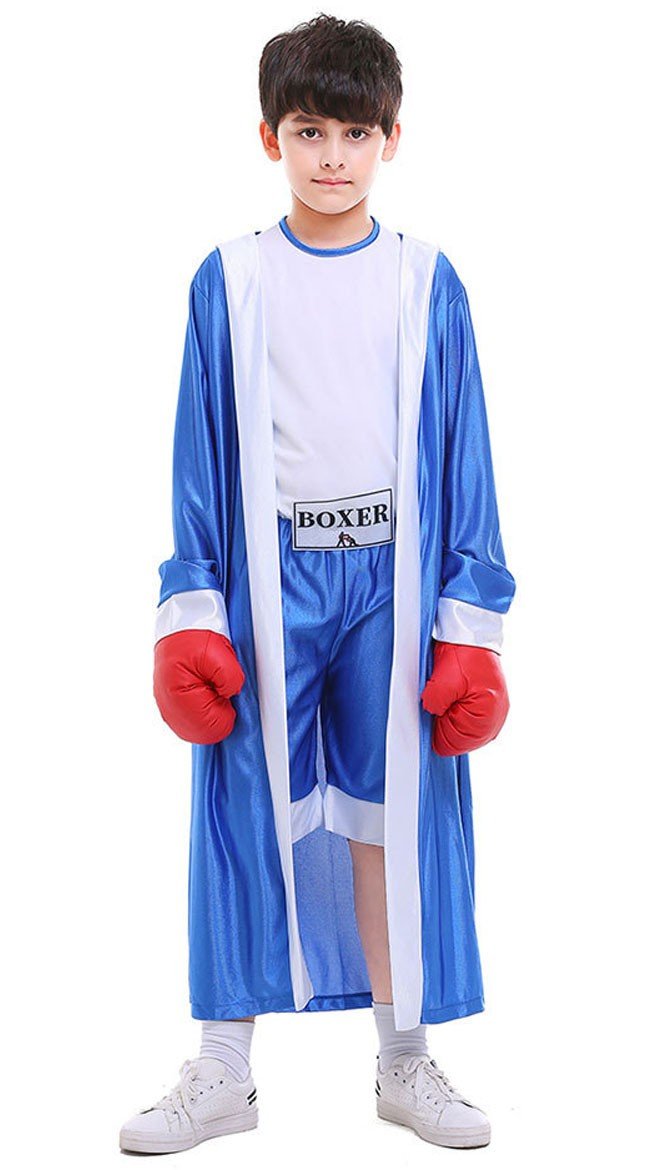 Boxer Kostüm für Kinder Blau