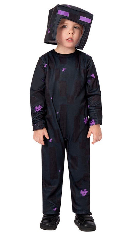Minecraft Enderman Kostüm für Kinder Halloween Faschingskostüm