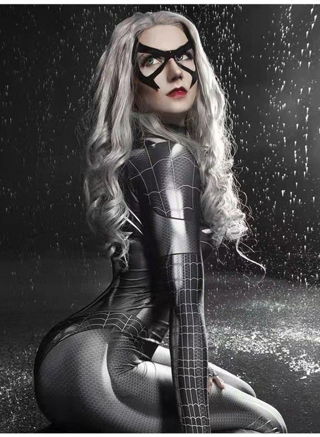 Sexy Spidergirl Kostüm für Damen Superhelden Kostüme Schwarz