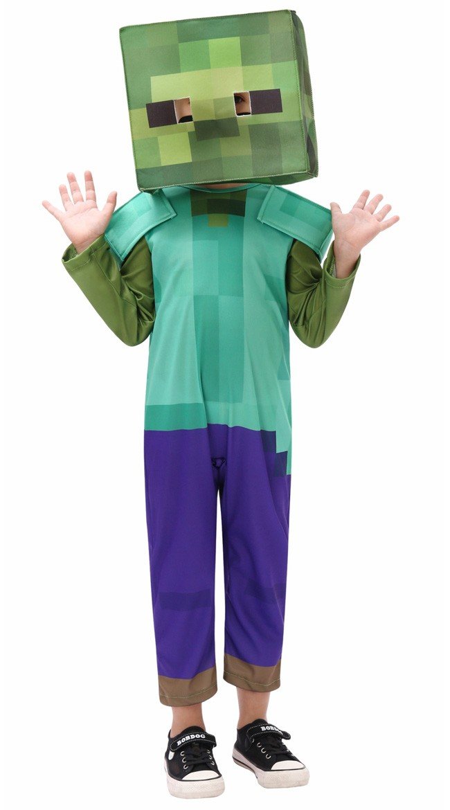Minecraft Zombie Kostüm für Kinder Halloween Faschingskostüm