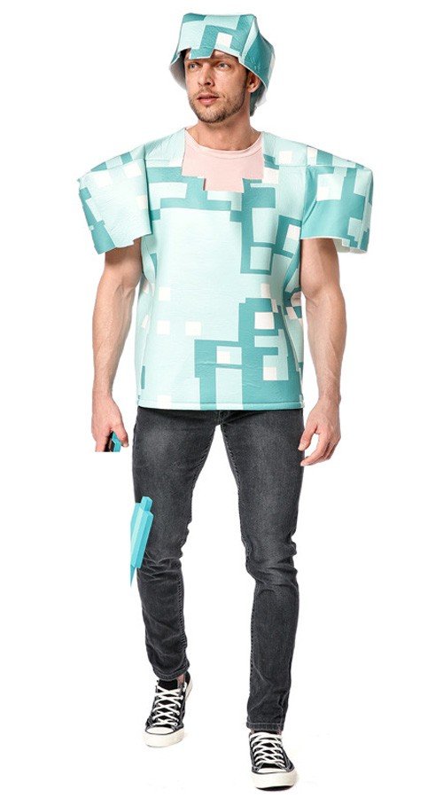 Minecraft Steve Weihnachtskostüm für Erwachsene