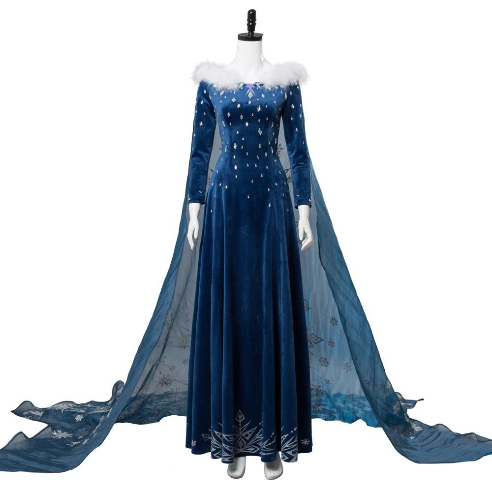 Deluxe Frozen Elsa Kostüm Prinzessinnenkleid für Erwachsene