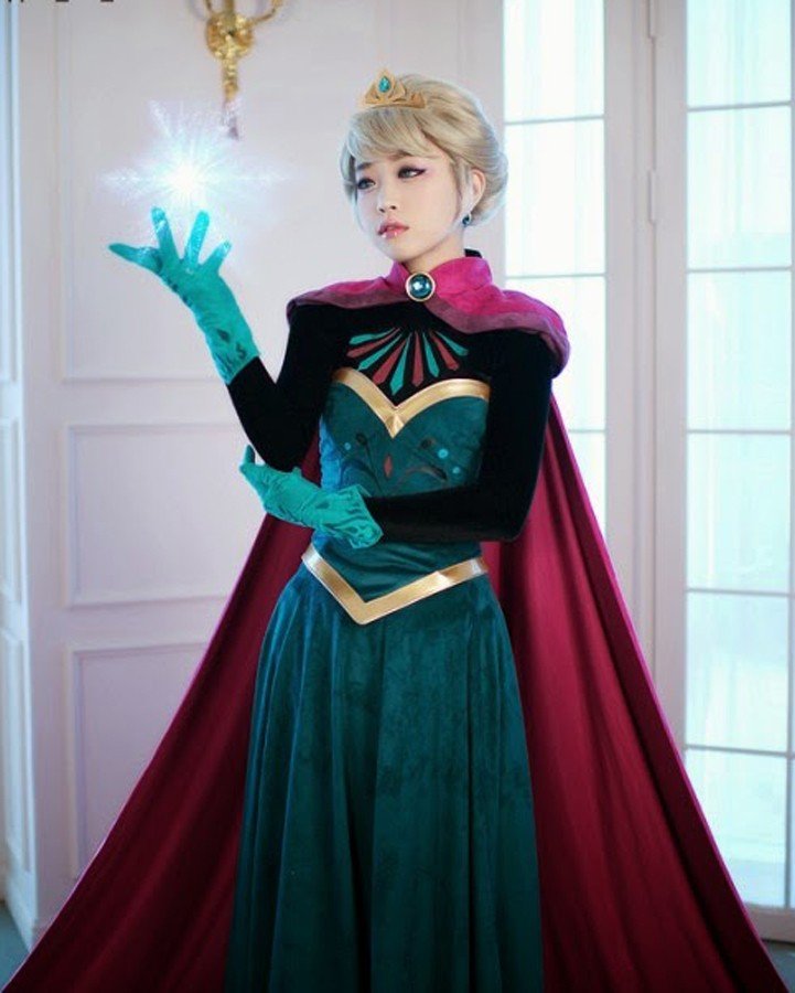 Deluxe Frozen Eiskönigin Travelling Anna Kostüm Prinzessinnenkleid für Erwachsene