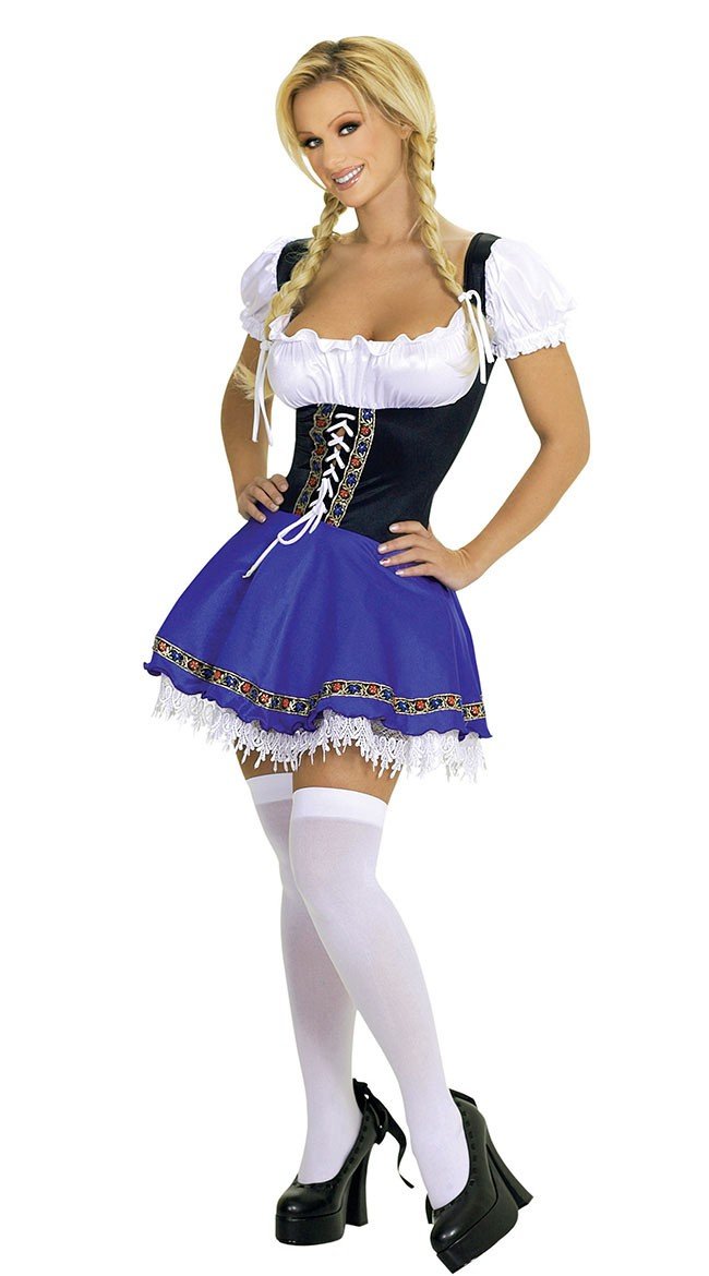 Klassisches Oktoberfest Kleidung Damen Blau