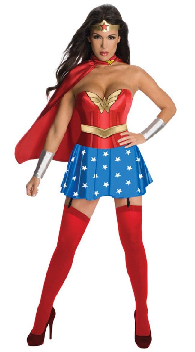 Sexy Wonder Woman Kostüm für Erwachsene Klassisches Superhelden Kostüme