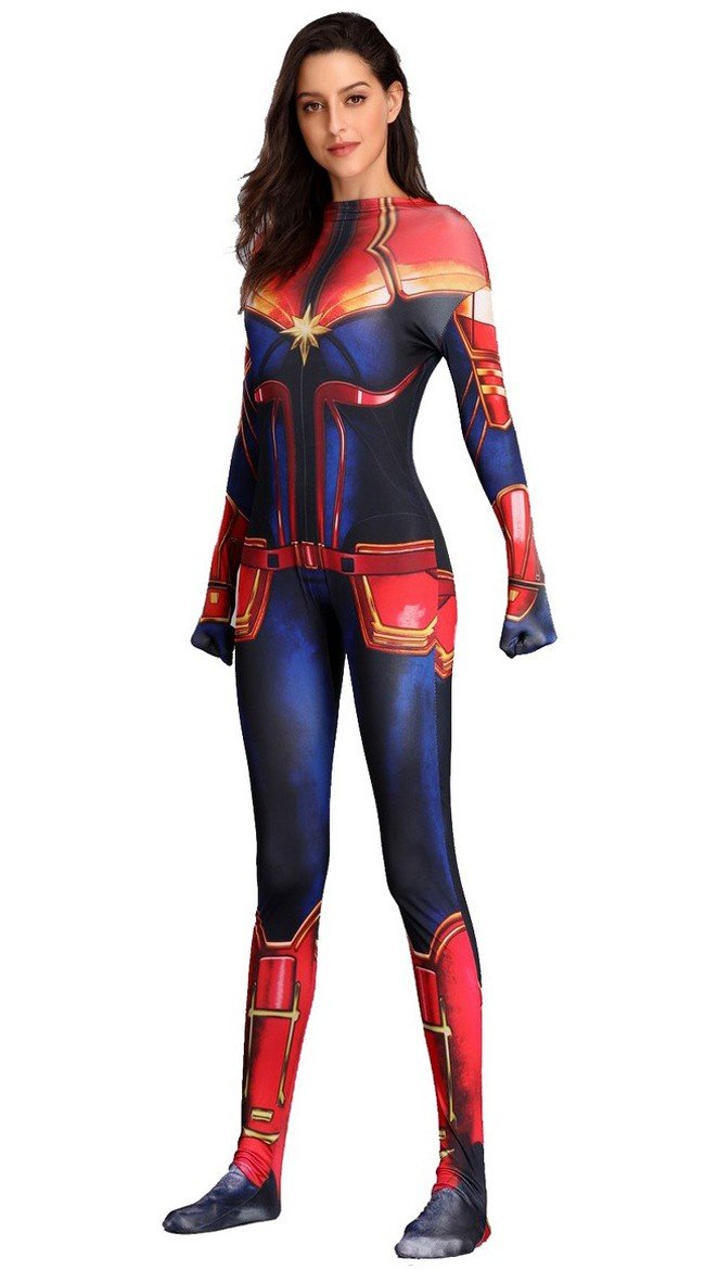 Captain Marvel Damenkostüm Superheldenkostüme für Erwachsene