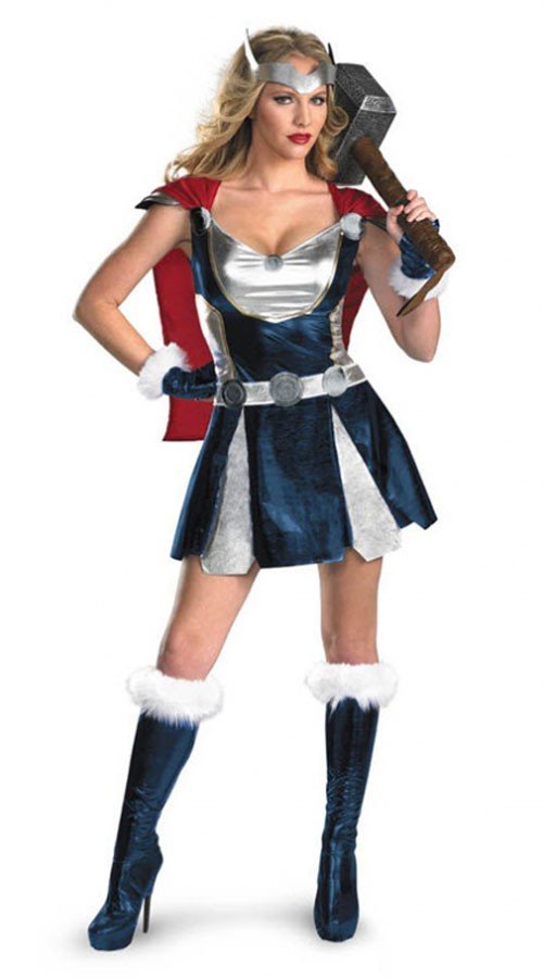 Thor Kostüm für Damen Superheldenkostüme für Erwachsene