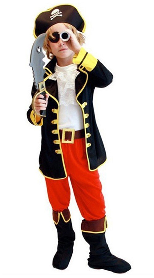 Karibik Jack Sparrow Kostüm Halloween Piratenkostüm für Kinder