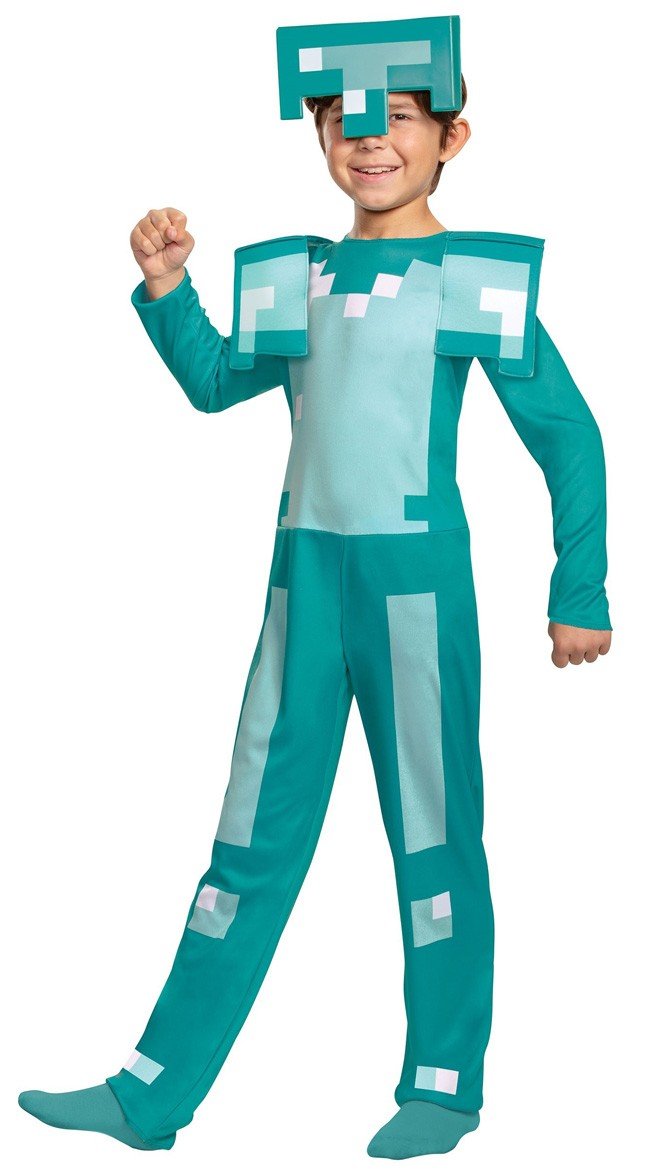 Klassisches Kinder Minecraft Diamantenrüstung Kostüm für Jungen