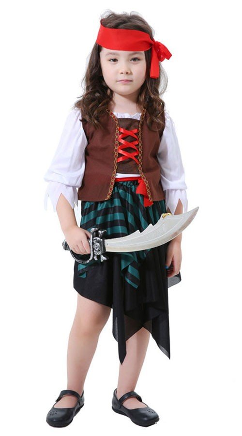 Halloween Kinder Wikinger Piraten Kostüm für Mädchen