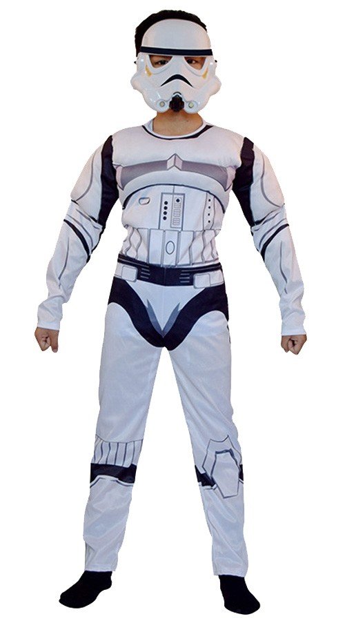 Star Wars Kostüm Stormtrooper Kostüm Muskelkostüm für Kinder