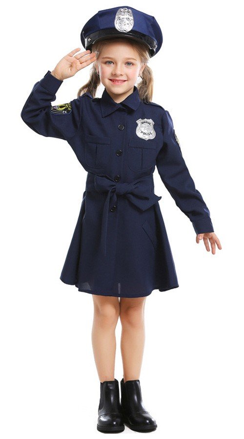 Kinder Polizei Kostüm Mädchen