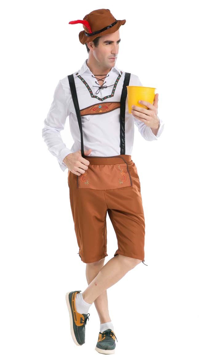 Trachtenhose Oktoberfest Lederhose Kostüm Herren