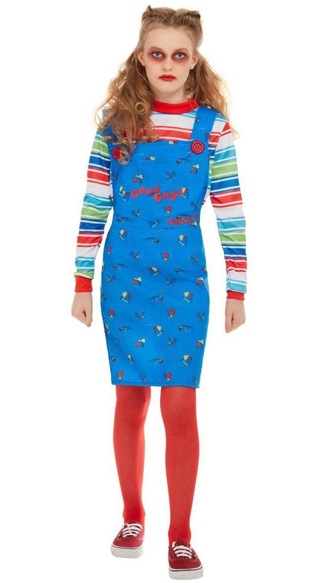 Mädchen Chucky Kostüm Kinder Karneval Halloween Kostüme