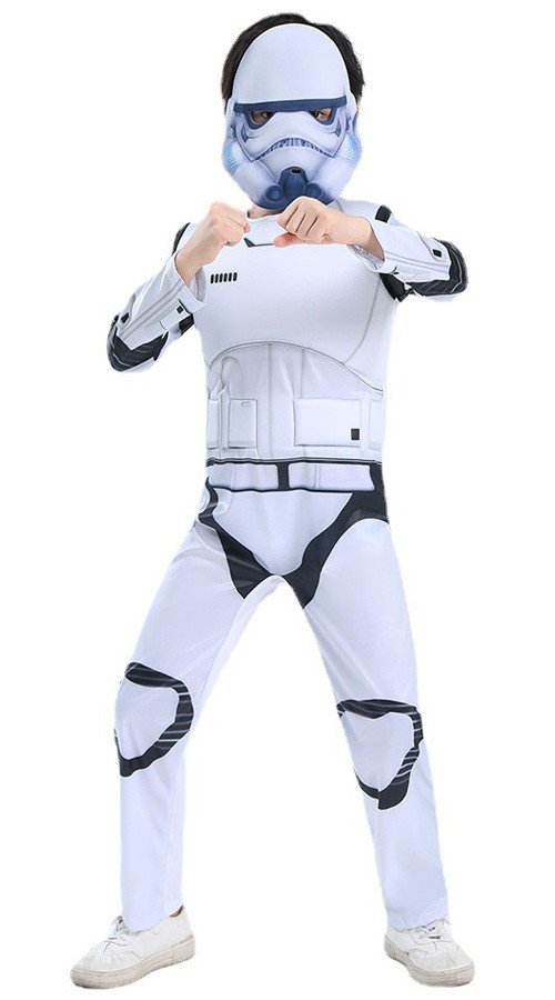 Star Wars Kostüm Stormtrooper Kostüm Muskelkostüm für Kinder