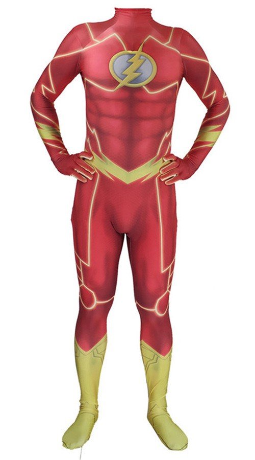 Superhelden The Flash Kostüm für Erwachsene und Kinder Lycra