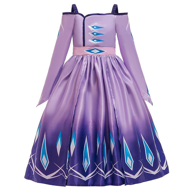 Kinder Frozen 2 Kostüme Anna Elsa Kleid Lila