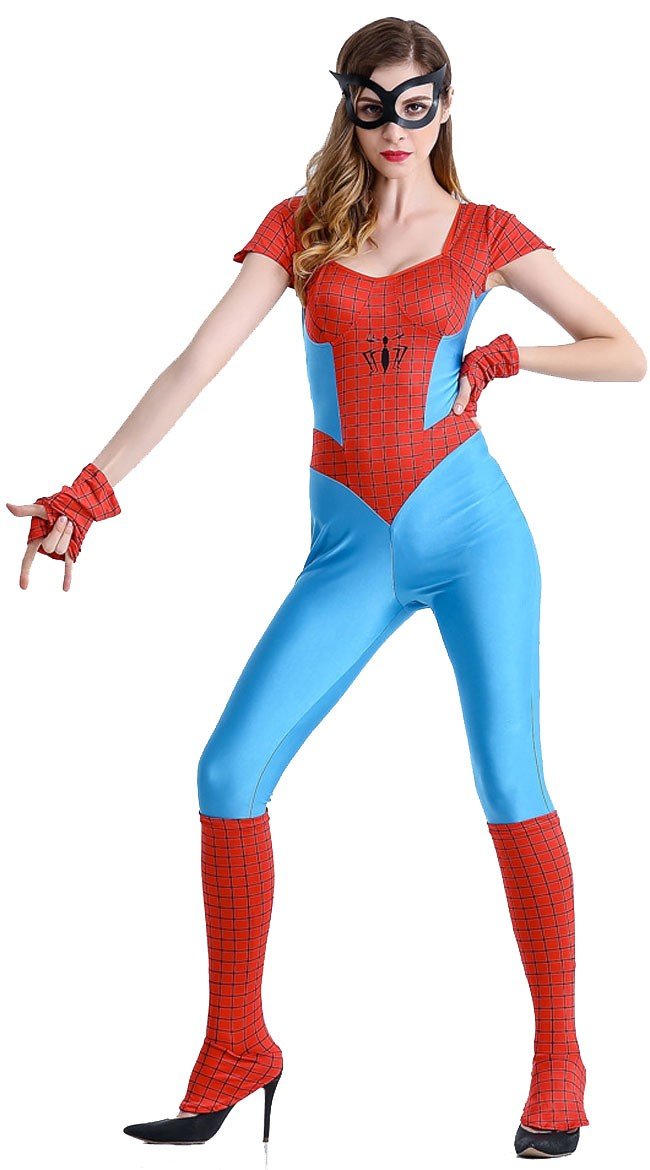 Freches Spidergirl Kostüm Superhelden Kostüme Overall Erwachsene