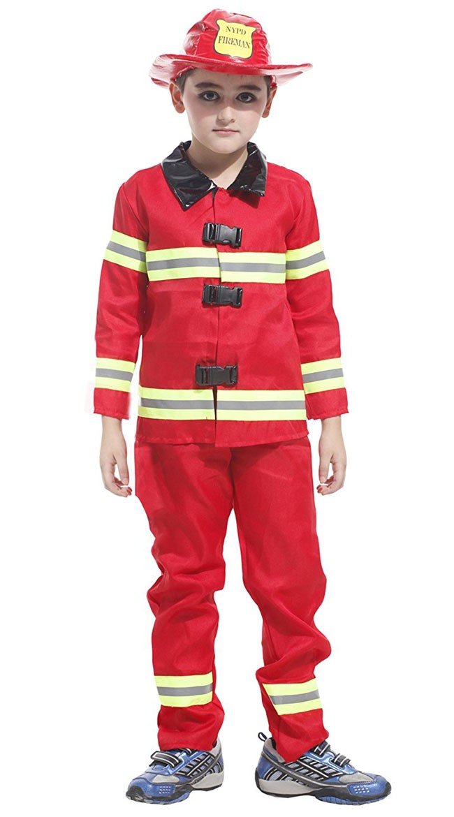 Feuerwehr Kostüm für Kinder Feuerwehrmann Kinderkostüm