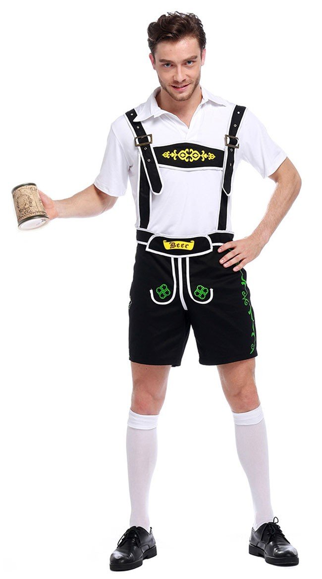 Bayern Oktoberfest Lederhose Kostüm Schwarz