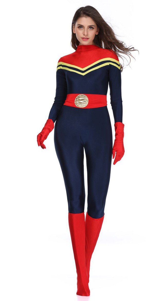 Avengers Captain Marvel Kostüm für Damen Superhelden Kostüme