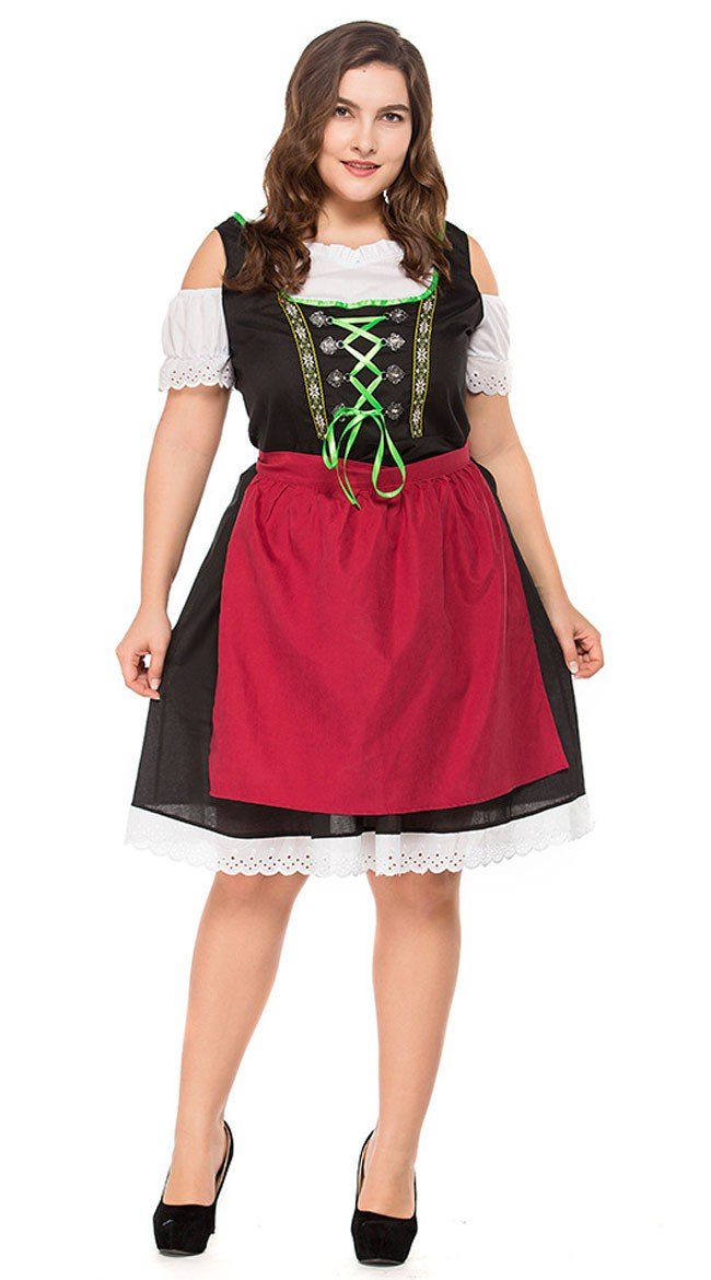 Bayerische Oktoberfest Kleidung Große Größen Dirndl Heidi Kleid