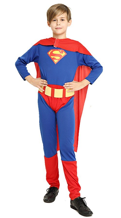 Klassisches Superman Kostüm für Kinder Superhelden Kostüme