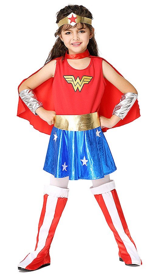 Mädchen Wonder Woman Kostüm für Kinder Superhelden Kostüme