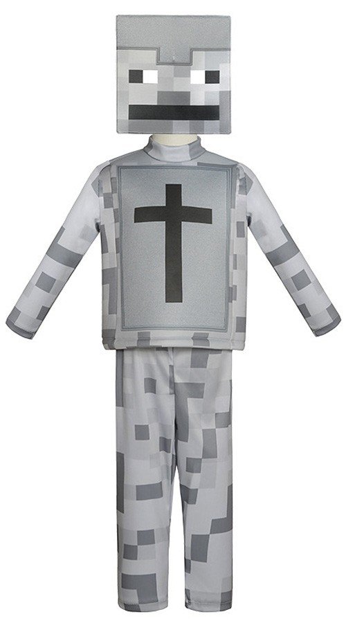 Minecraft Skelett Kostüm für Kinder Halloween Faschingskostüm
