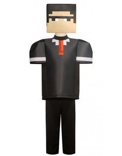 Klassisches Minecraft Enderman Kostüm für Kinder Schwarzer Anzug