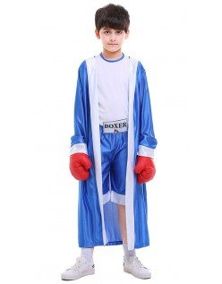 Boxer Kostüm für Kinder Blau