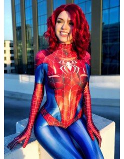Sexy Spidergirl Kostüm für Damen Superhelden Kostüme Rot