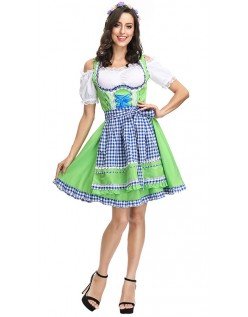 Traditionelle Bayerische Oktoberfest Kostüme Dirndl Heidi Kleid Grün