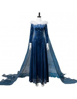 Deluxe Frozen Elsa Kostüm Prinzessinnenkleid für Erwachsene