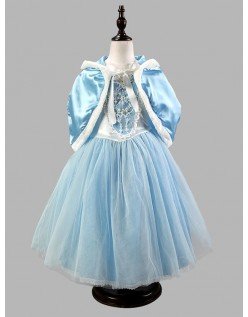 Winter Mädchen Fee Prinzessin Kleid Blau