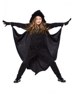 Mädchen Halloween Fleece Fledermaus Kostüm für Kinder