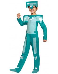 Klassisches Kinder Minecraft Diamantenrüstung Kostüm für Jungen