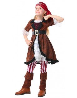 Mädchen Catrina Kinder Piratenkostüm für Halloween