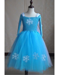 Deluxe Frozen Prinzessin Elsa Kostüm Mädchen Tutu Kleid