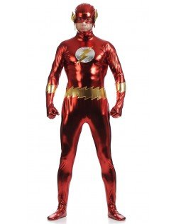 Metallisches The Flash Kostüm für Herren DC Comics Justice League Superhelden Kostüme