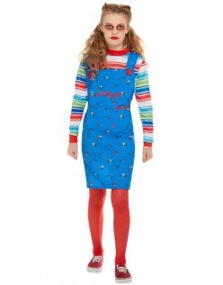 Mädchen Chucky Kostüm Kinder Karneval Halloween Kostüme