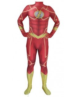 Superhelden The Flash Kostüm für Erwachsene und Kinder Lycra