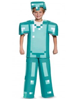 Klassisches Minecraft Diamond Armor Kinderkostüm für Jungen