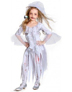 Schreckliche Kinder Vampir Zombie Brautkostüm für Mädchen