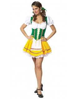 Bayerisches Heidi Kleid Oktoberfest Kleidung Grün